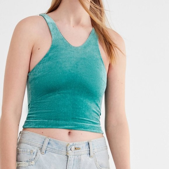 URBAN OUTFITTERS Out From Under Velvet Ribbed Crop - Picture 6 of 6